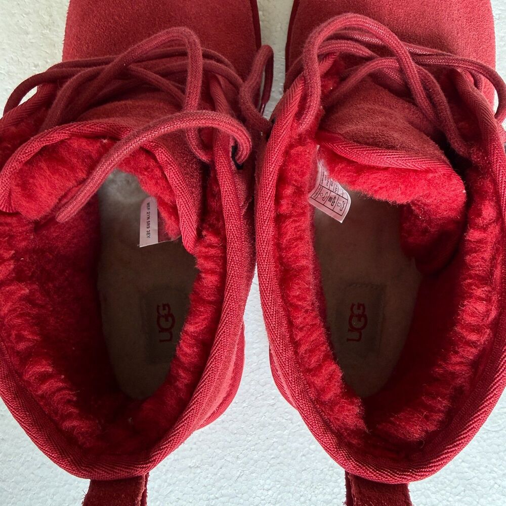 UGG Australia Neumel 3236 Samba Red Chukka Ankle Boots Men's Size 11 -Excellent - Picture 5 of 14
